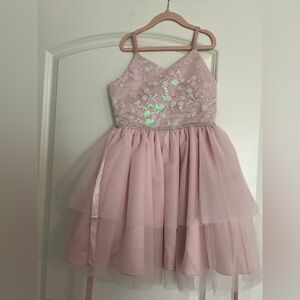 Rare Editions Pink Sleeveless Elegant Girls Dress Worn Once- Great Condition.